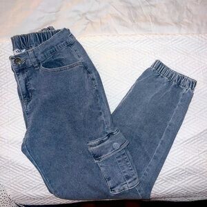 *BUNDLE* Cargo Denim Joggers + A&F top + Zara t-shirt